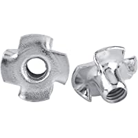 Tuercas de 4 Dientes Tuecas con 4 Garras de Acero al Carbono Tuercas de T Prisionera para Carpintera M3 - M4 - M5 - M6…